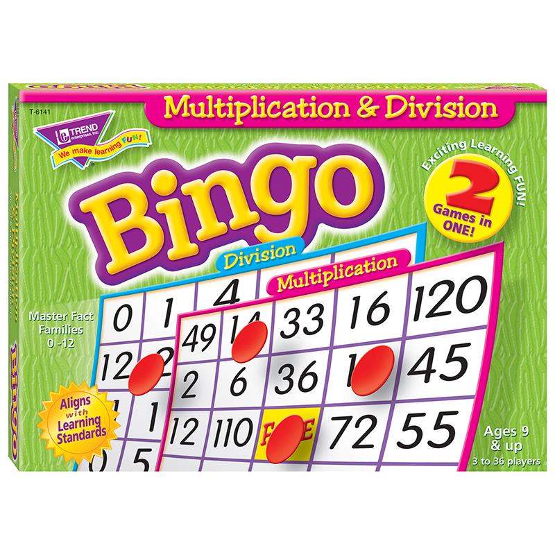 Multiplication & Division (2-sided) Bingo Game