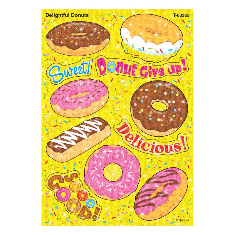 Delightful Donuts Sparkle Stickers®, 22 Count