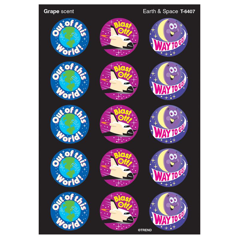 Earth & Space/Grape Stinky Stickers®, 60 ct.