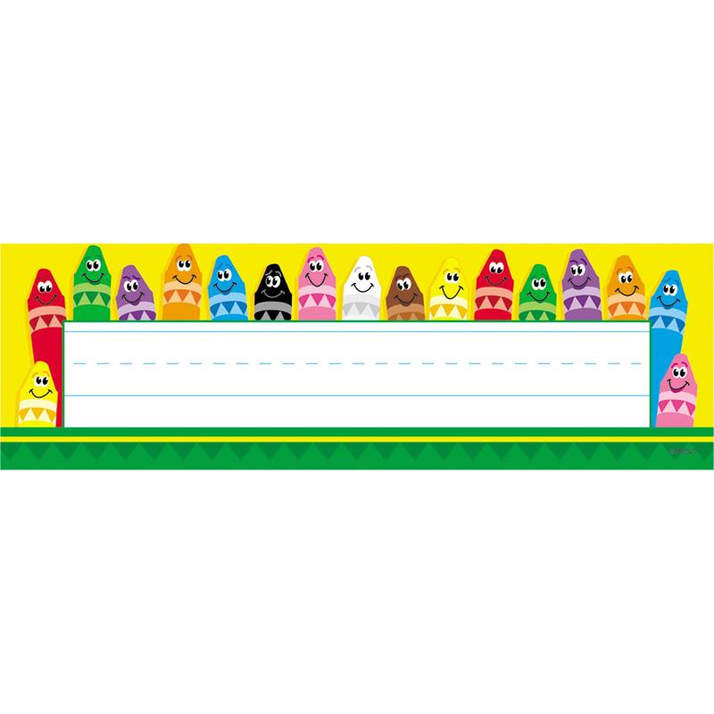 Colorful Crayons Desk Toppers® Name Plates, 36 ct