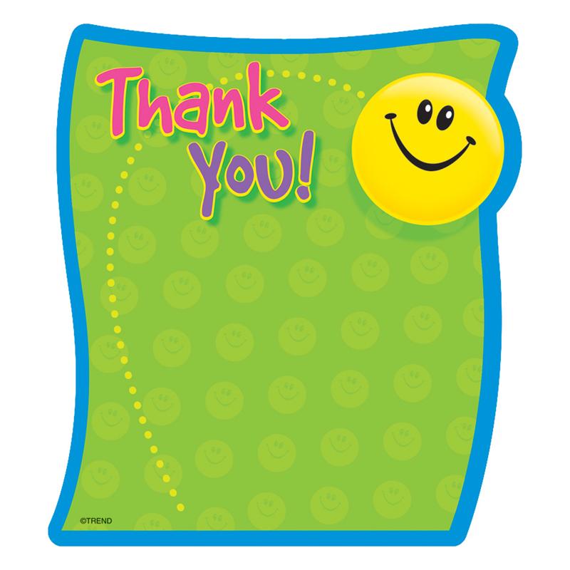  Thank You Note Pad- Shaped, 50 Sheets