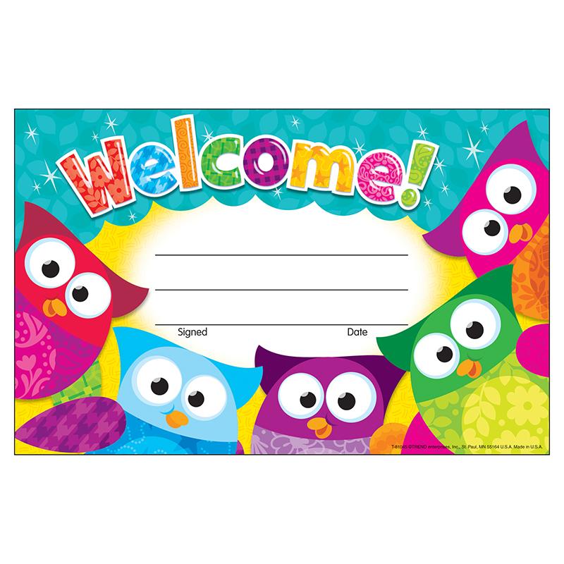 Welcome! Owl-Stars!® Recognition Awards, 30 ct