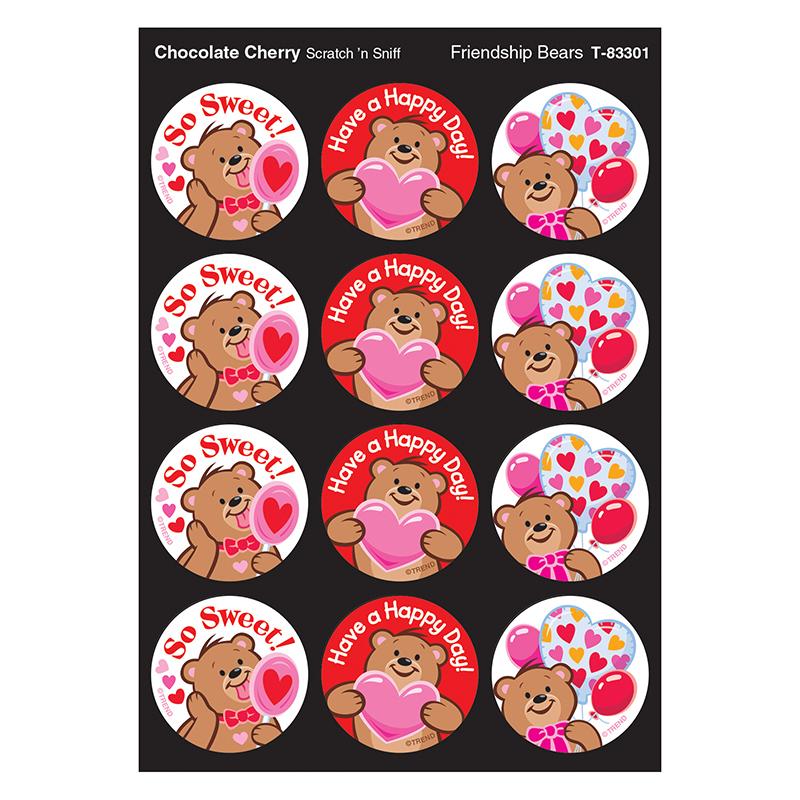  Friendship Bears/Chocolate Cherry Stinky Stickers & Reg ;, 48 Count