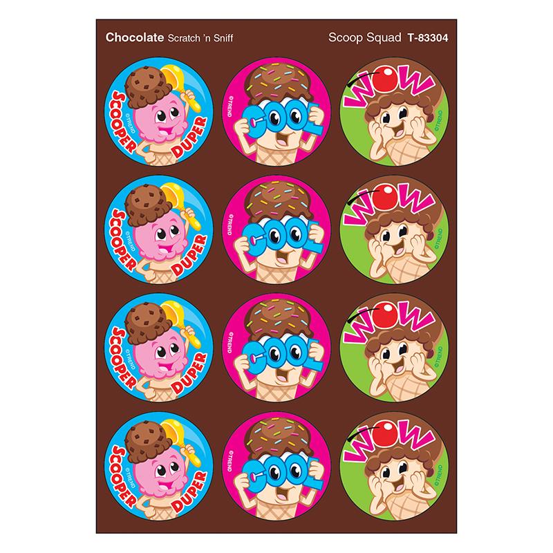 Scoop Squad/Chocolate Stinky Stickers®, 48 Count