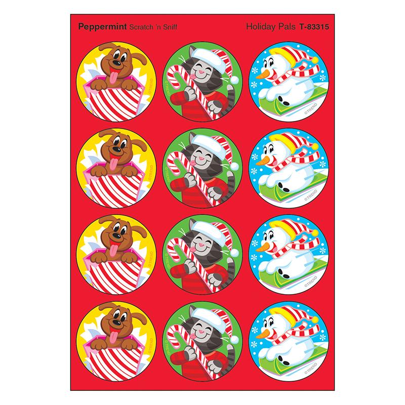 Holiday Pals/Peppermint Stinky Stickers®, 48 Count