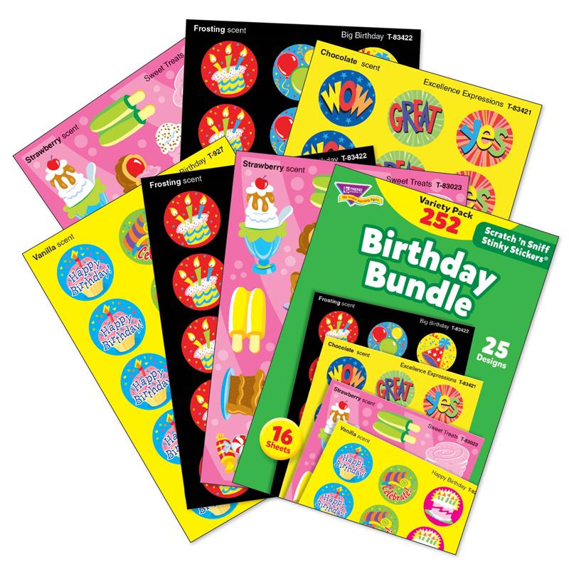 Birthday Bundle Stinky Stickers Variety Pack, 252 ct.