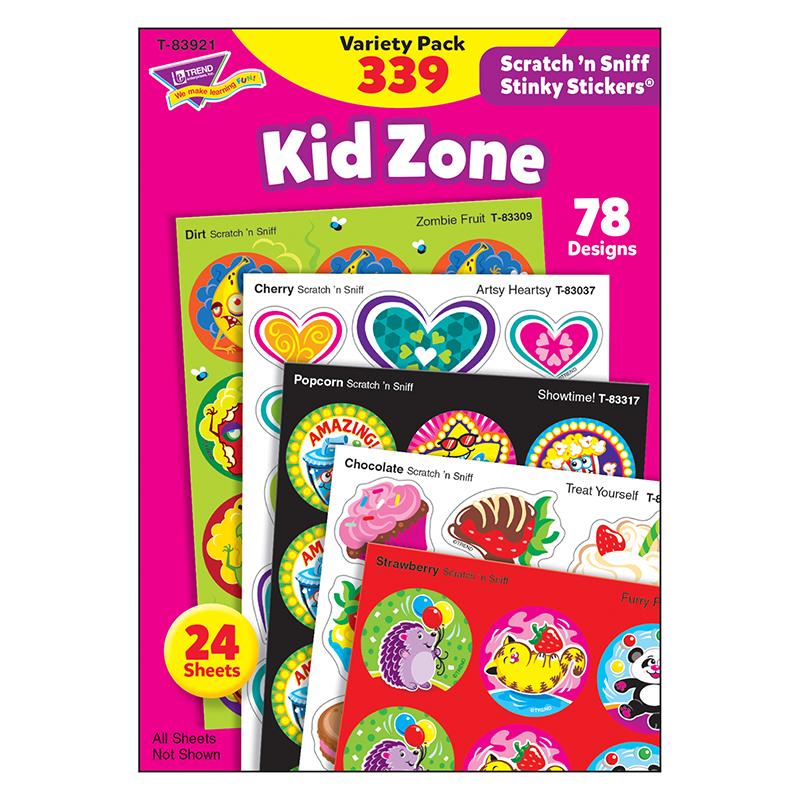 Kid Zone Stinky Stickers Variety Pack, 339 Count