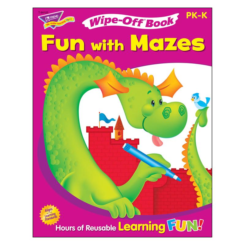 Fun with Mazes Wipe-Off® Book, 28 pgs