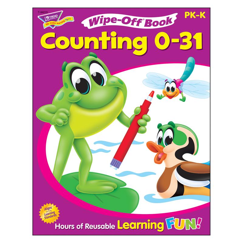  Counting 0- 31 Wipe- Off & Reg ; Book, 28 Pgs