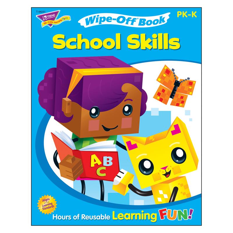  School Skills Wipe- Off & Reg ; Book Wipe- Off & Reg ; Book, 28 Pgs