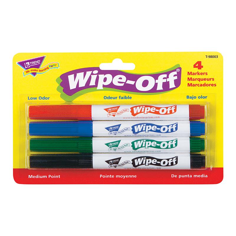  4- Pack Standard Colors Wipe- Off & Reg ; Markers