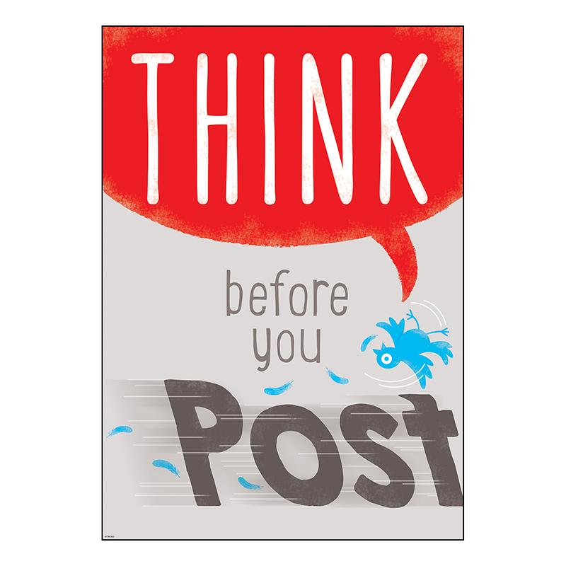 THINK before you Post ARGUS® Poster, 13.375