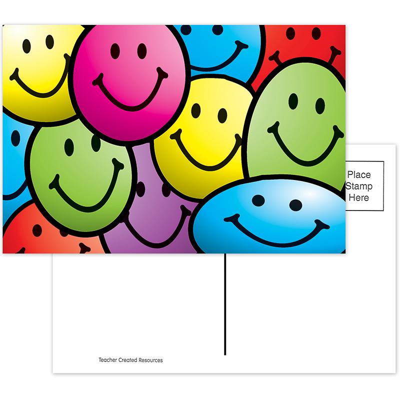 Smiley Faces Postcards, Pack of 30