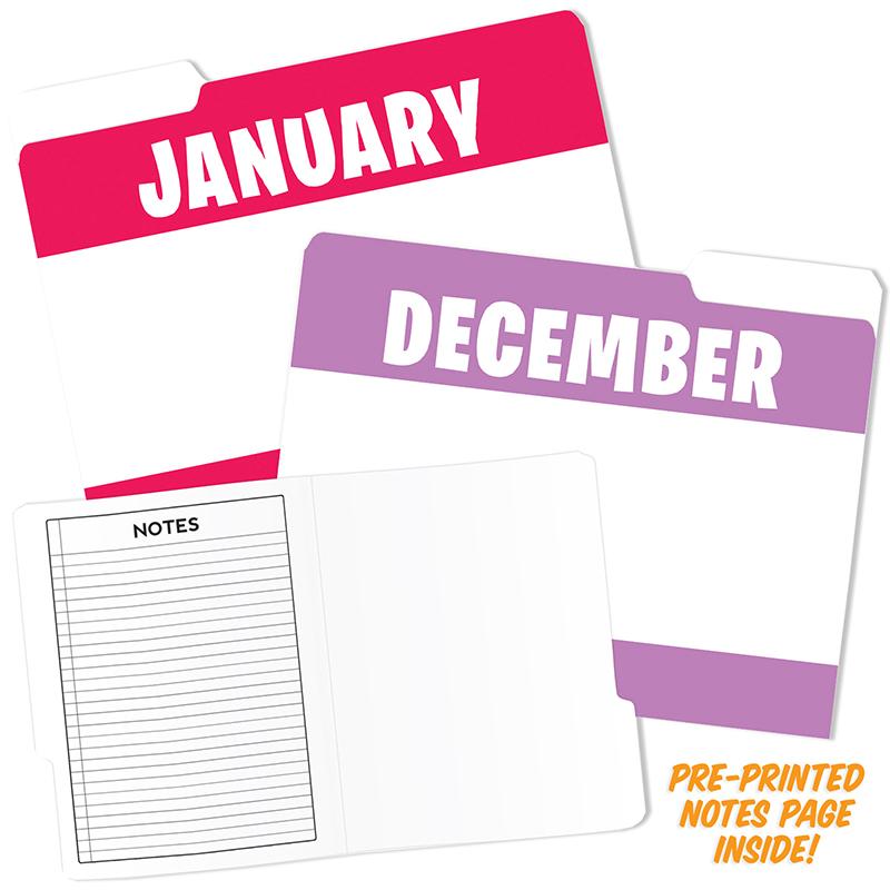 Designer File Folders, Months of the Year
