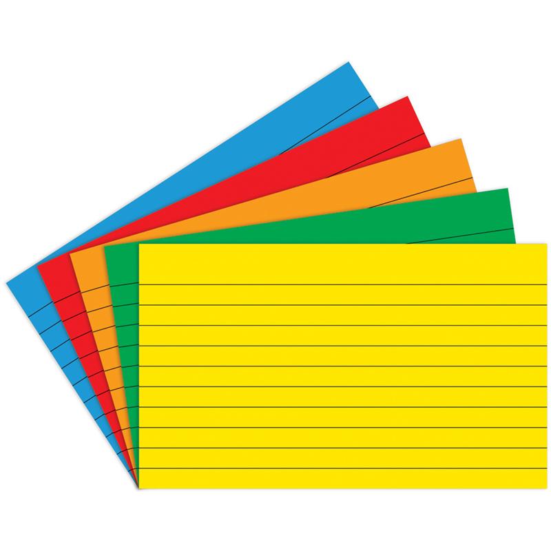 Index Cards Lined - 4 x 6 Primary Asst., 75ct
