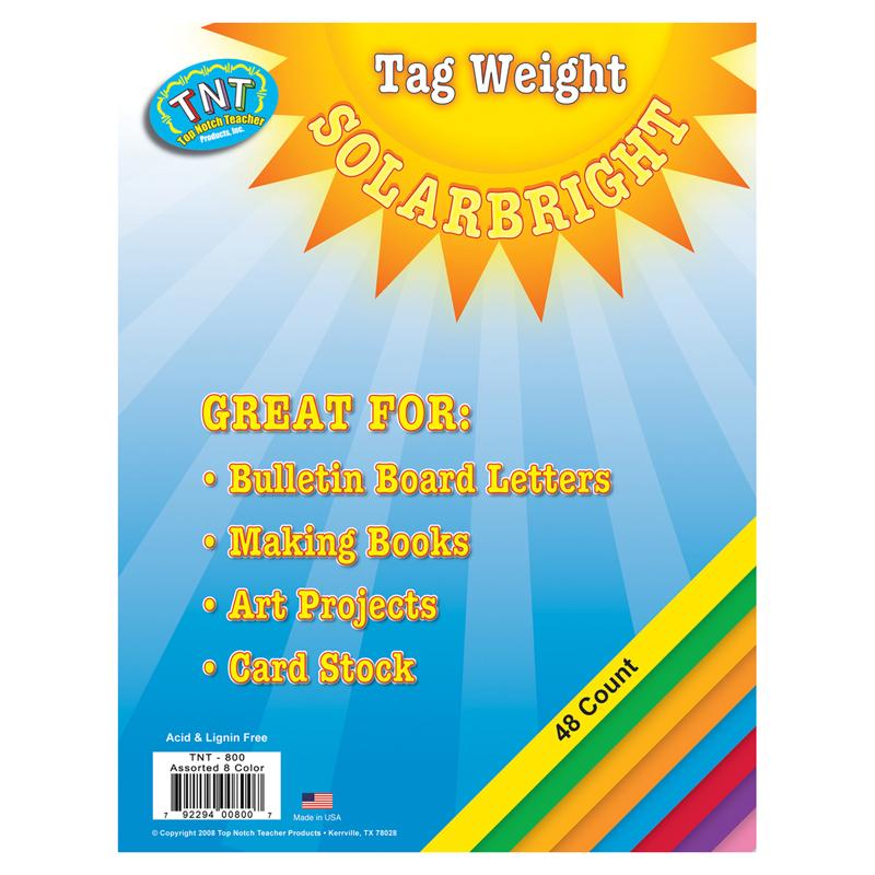Assorted Tag-Weight Paper, 8.5