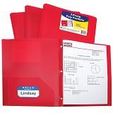  Two- Pocket Heavyweight Poly Portfolio Folder With Prongs