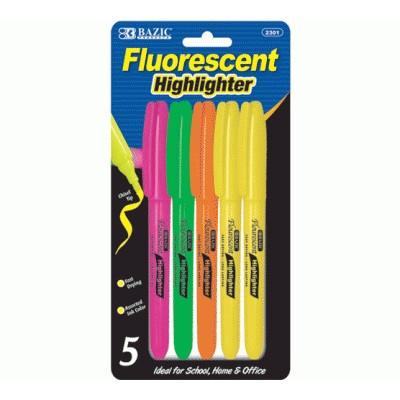  Pen Style Highlighters 5/Pk