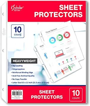Sheet Protectors 10ct - Top Loading-heavy Duty