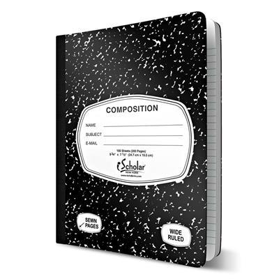 Black and White Marble Composition Book