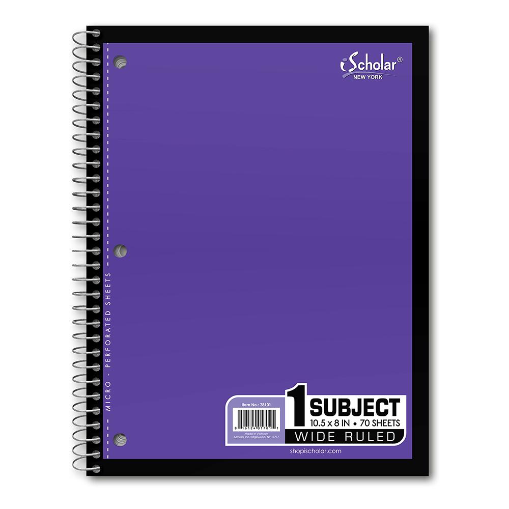 Notebook 1-subject 70ct Wide-purple