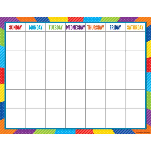 Playful Pattern Calendar Chart
