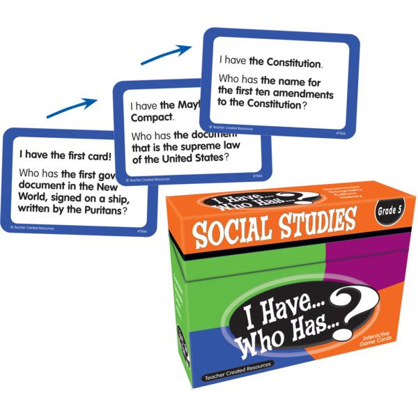  I Have, Who Has Social Studies Game Gr.5