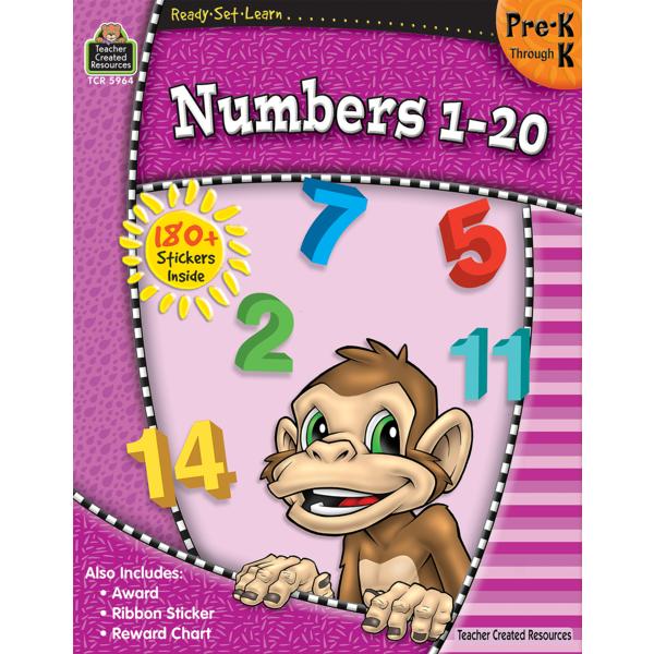  Ready Set Learn Numbers 1- 20 Pk- K