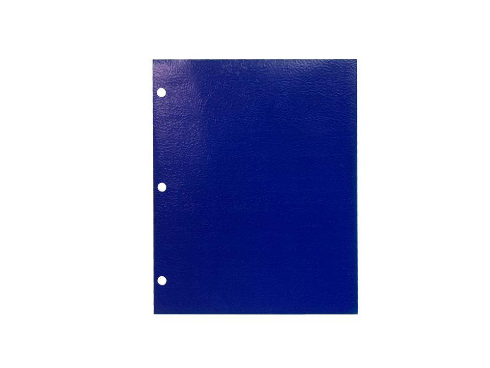 3-Hole Punch Dark Blue Folder, 2 Pockets, Paper 