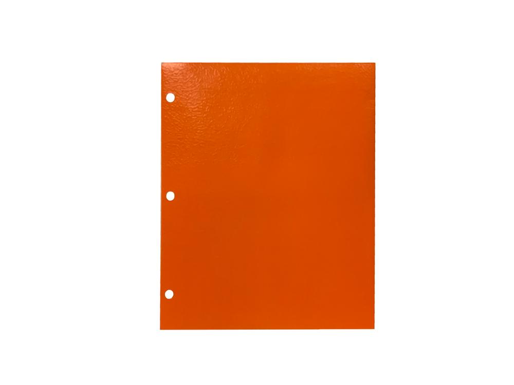  Folder 3- Hole Punched Orange, 2 Pockets, Paper