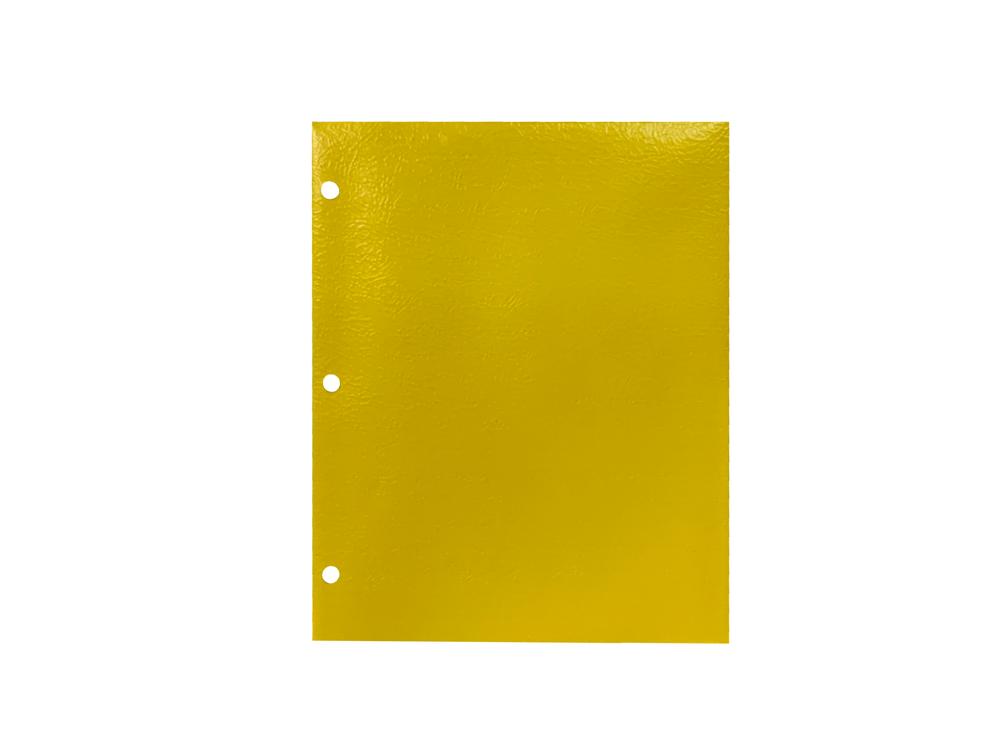  Folder 3- Hole Punched Yellow, 2 Pockets, Paper