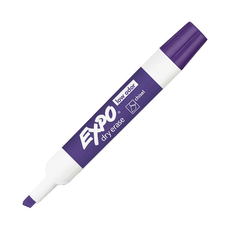 Expo Low-odor Dry Erase Marker, Purple, Chisel Tip - Each
