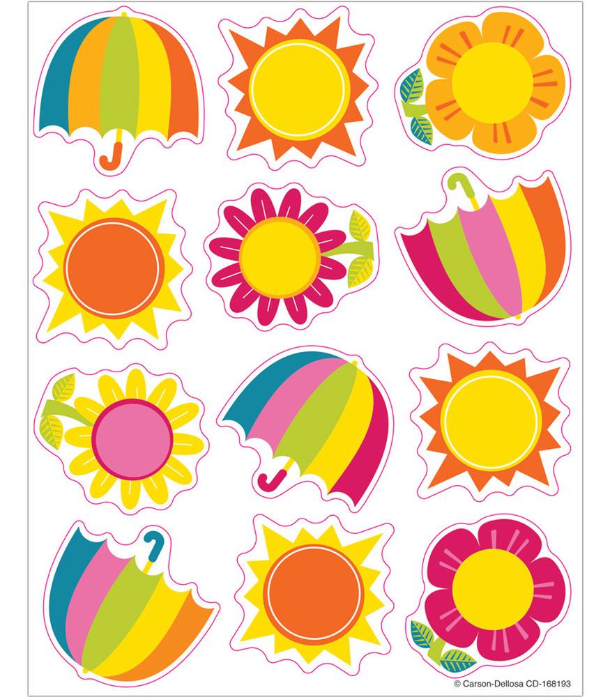 Spring Showers + Sun Shape Stickers - D