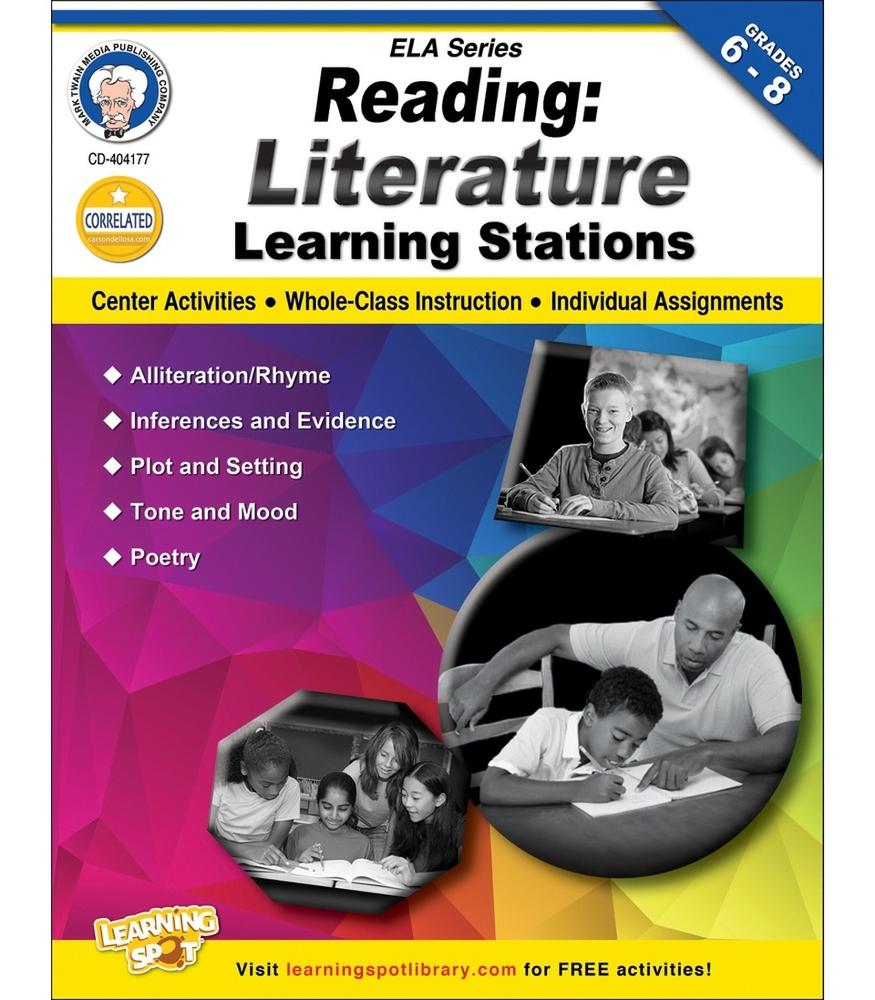 Learning Stations: Reading Literature Workbook Gr. 6-8
