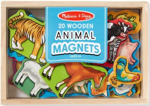 Wooden Animal Magnets 20pcs