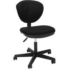 Teacher Task Mid-back Chair, Black Fabric, No Arm, 1 Each