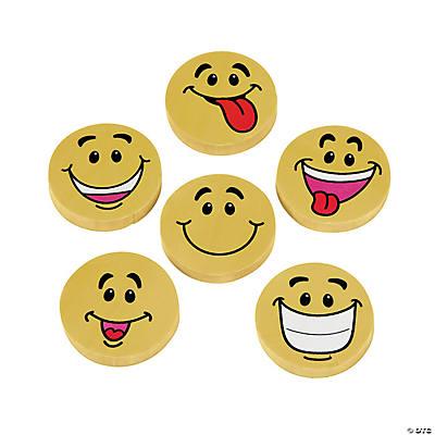 Smiley Face Eraser 48/Bag