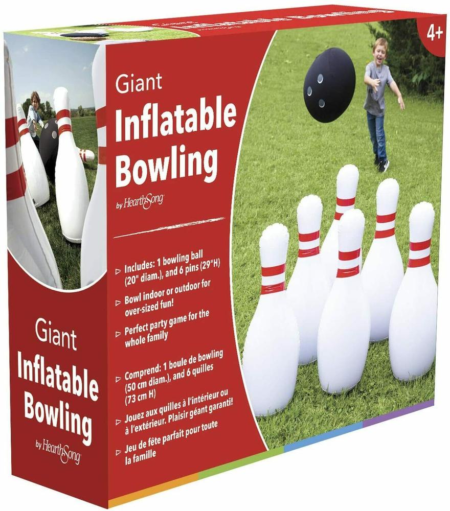Giant Inflatable Bowling Game, 7 Pieces, Ages 4+