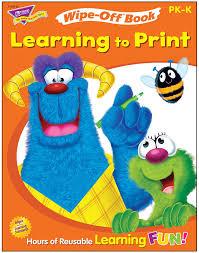 Learning To Print Furry Friends Wipe-off Book