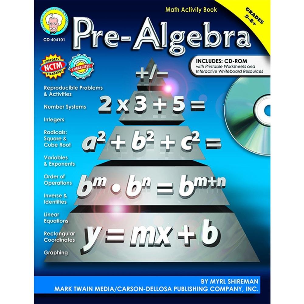 Gr. 5-8+ Pre-algebra W/cd-rom - D