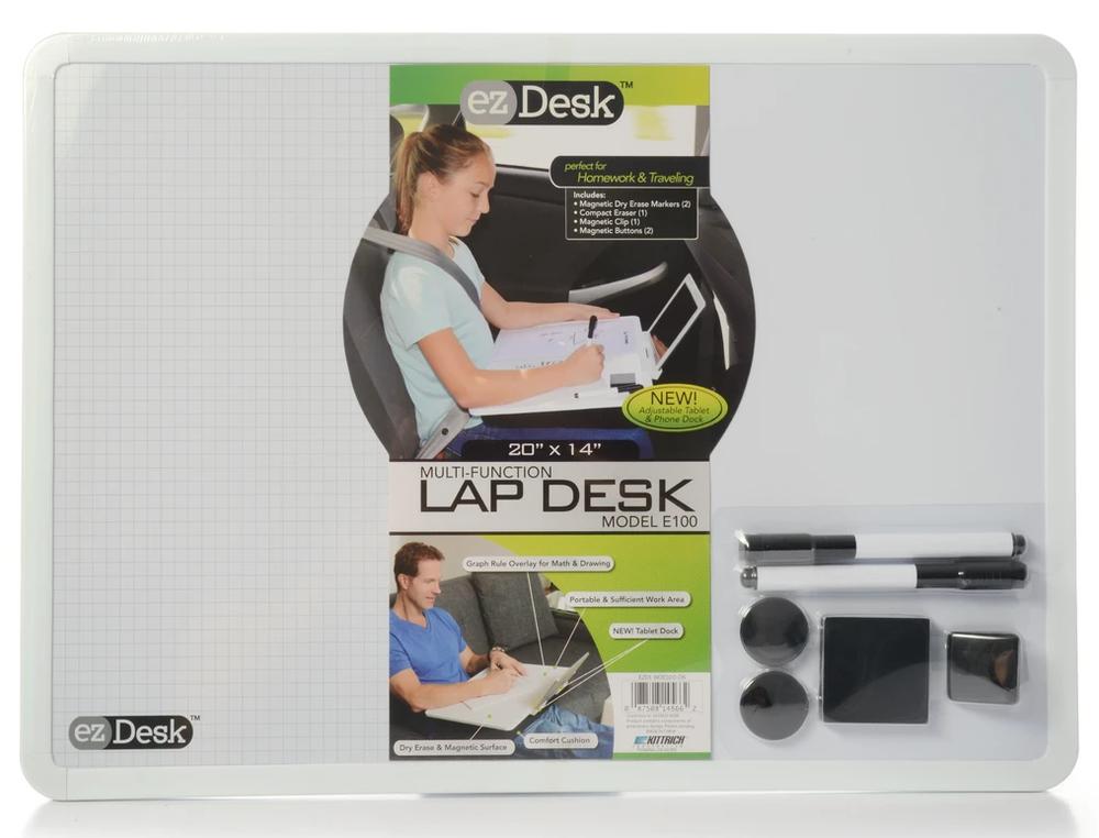 Ezdesk Magnetic Dry Erase Lap Desk W/graph Ruling, Ages 8+