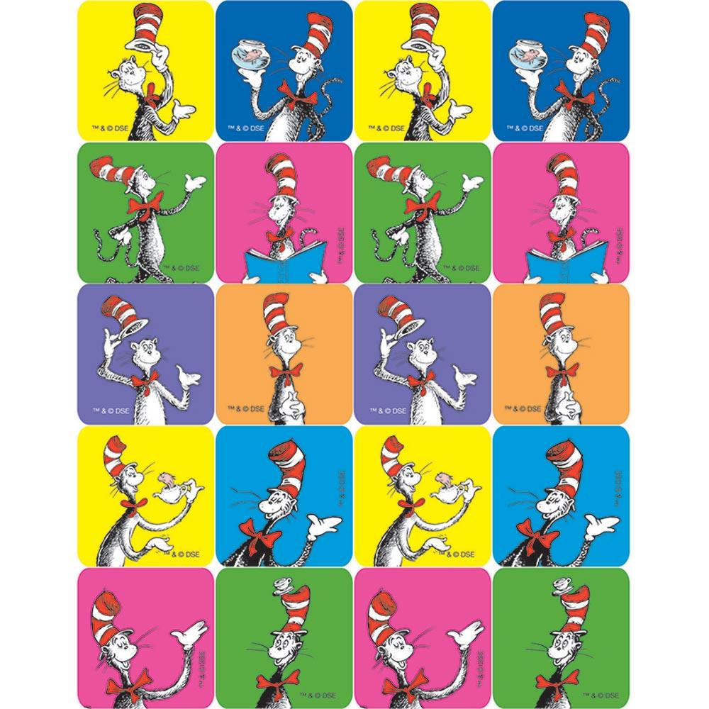 Dr. Seuss Cat In The Hat Theme Stickers, 120ct