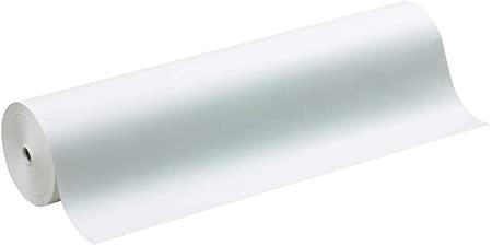 Kraft Roll Paper, White, Lightweight, 24