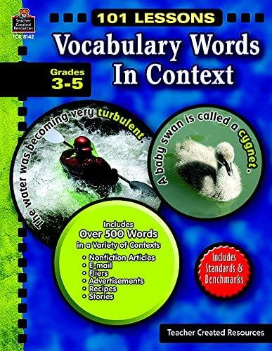  101 Lessons Vocabulary Words In Context Gr 3- 5