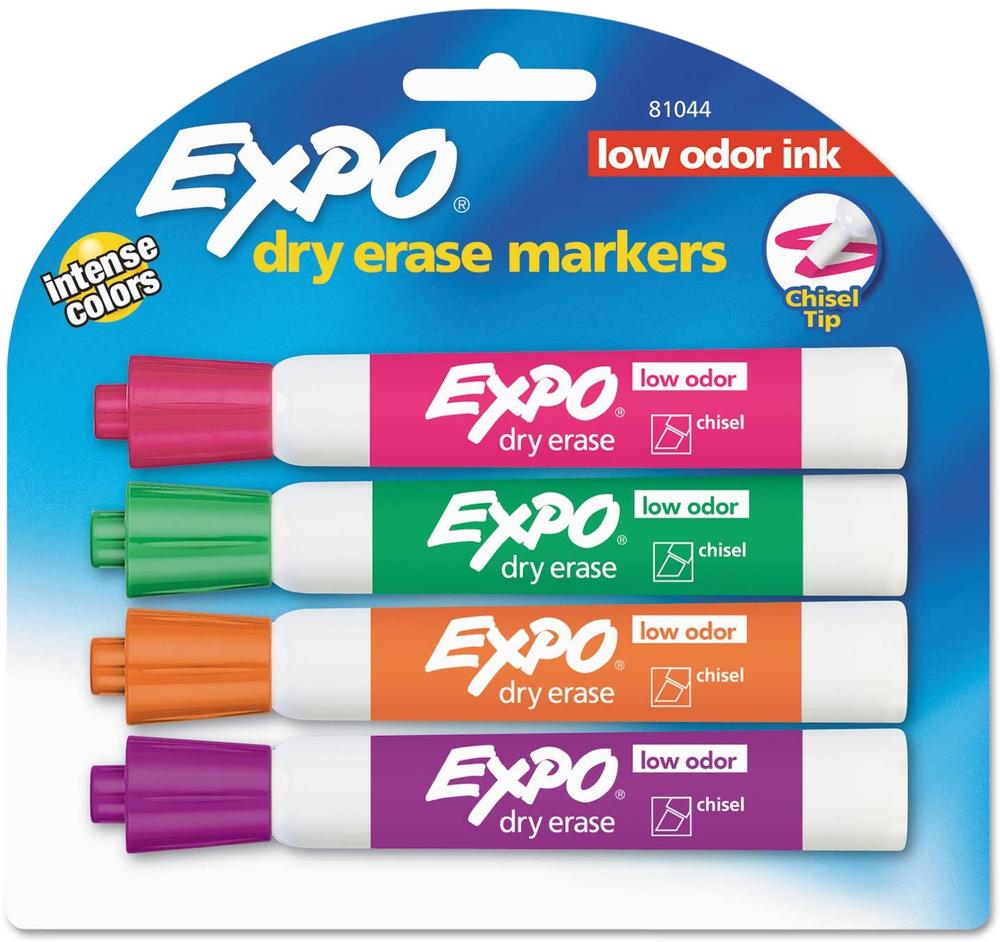 Expo Low-Odor Dry-Erase Markers - 4 / Set