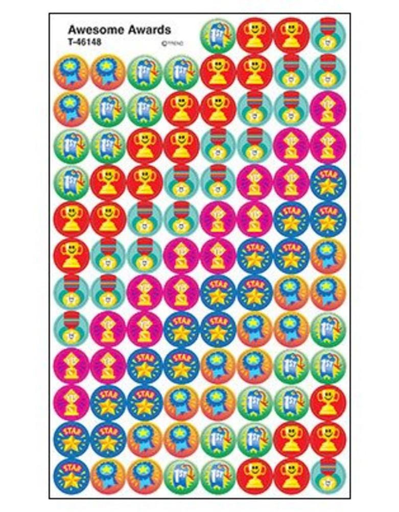 Awesome Awards Superspots Stickers 800/pk
