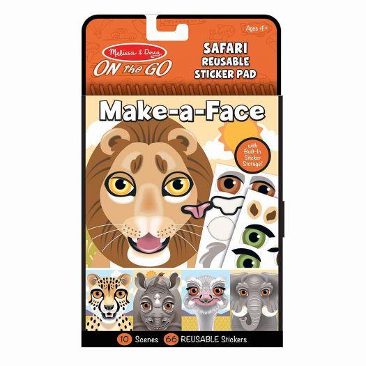 Make-a-face: Safari Reusable Stickers