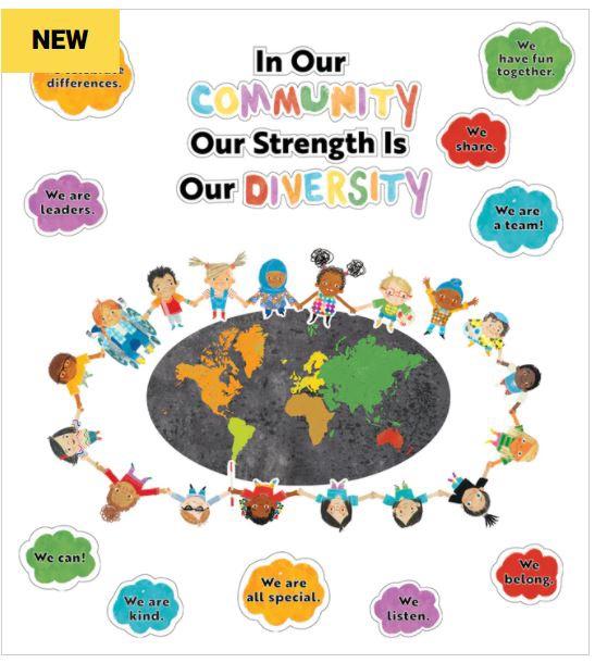All Are Welcome Our Strength Is Our Diversity Bbs, 22 Pieces, Grades Pk-5