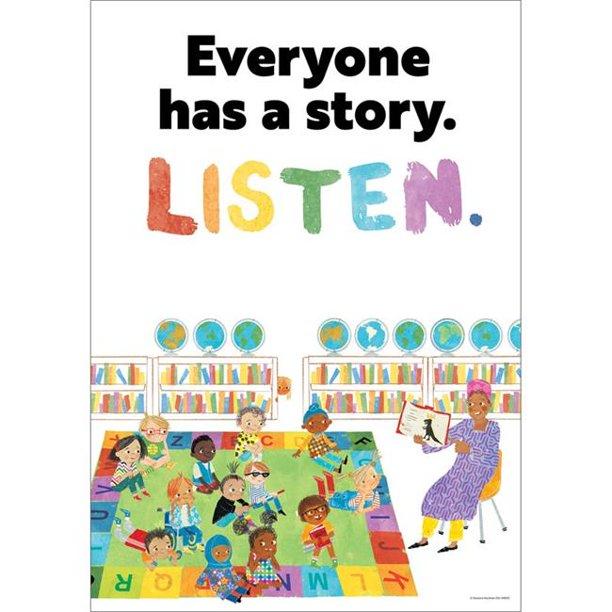 All Are Welcome: Everyone Has A Story. Listen Poster