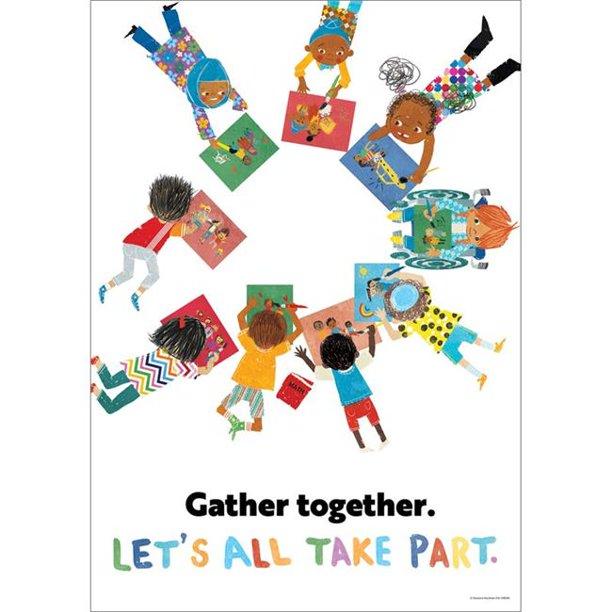 All Are Welcome: Gather Together. Let`s All Take Part Poster